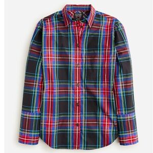 J Crew Garçon Classic Shirt in Stewart Tartan Cotton Poplin